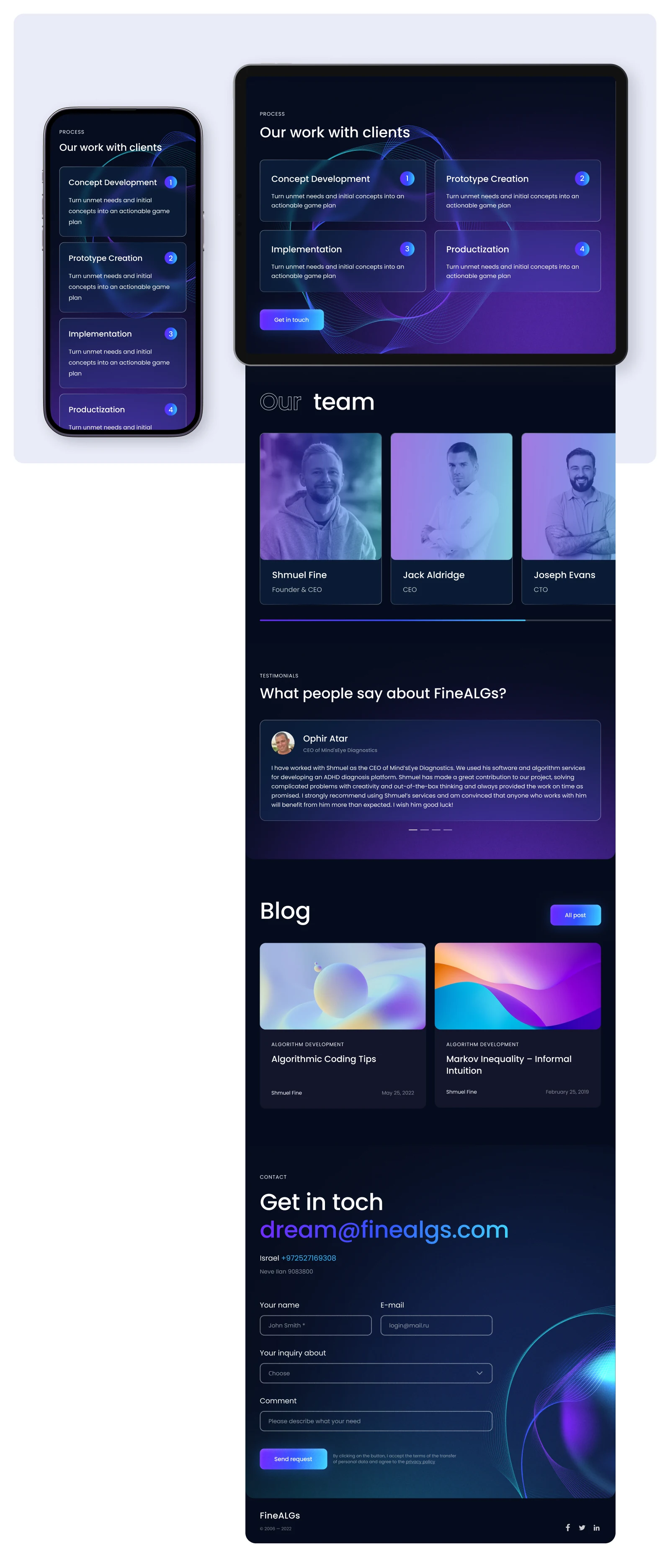 Процесс работы FineALGs